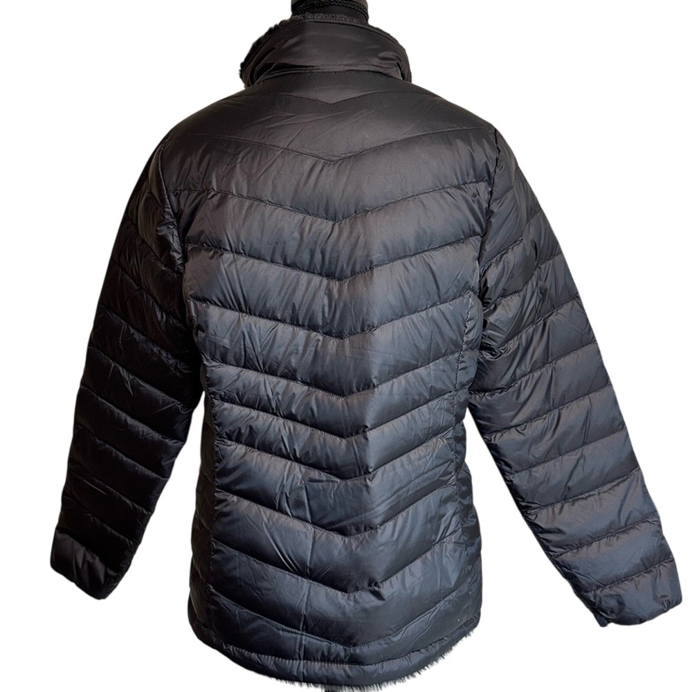 32 Degrees Women's Puffer Jacket Black Faux Fur Lined‎ Outdoor Insulated Sz M